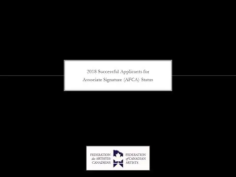 Video: 2018 successful applicants for Associate (AFCA) status