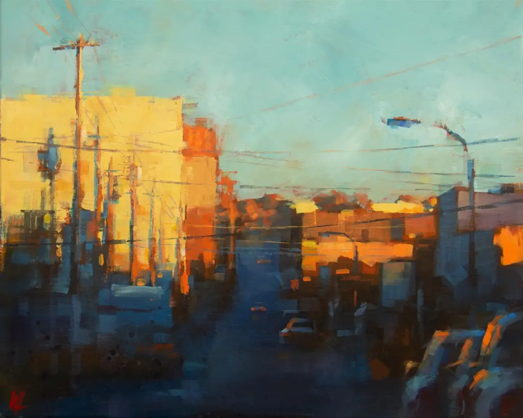 Serenade at Sundown, acrylic on canvas, by William Liao, AFCA